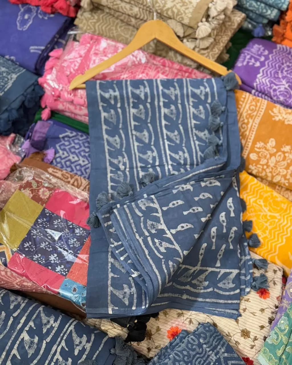 Bagru Print saree